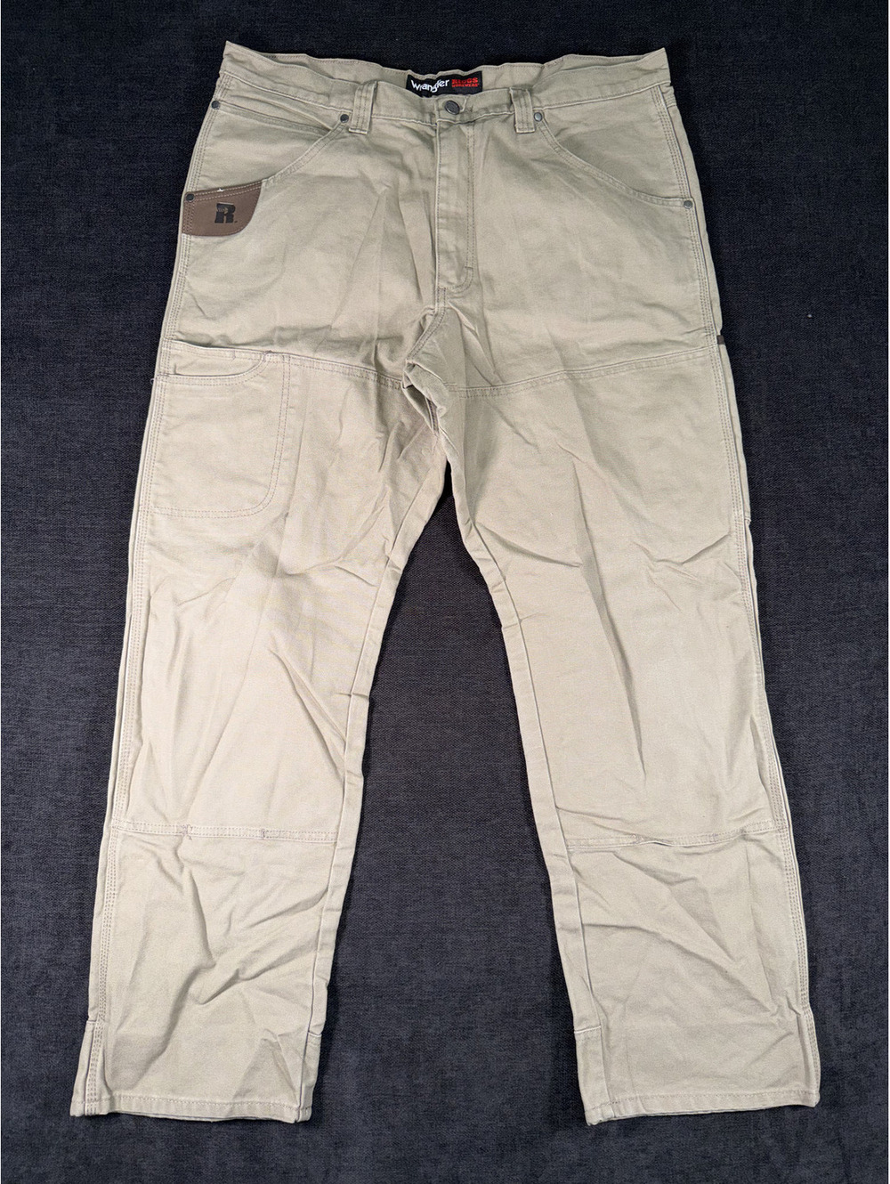 Wrangler Riggs Workwear Men's Khaki Work Pants Size 38 Waist 32 Inseam